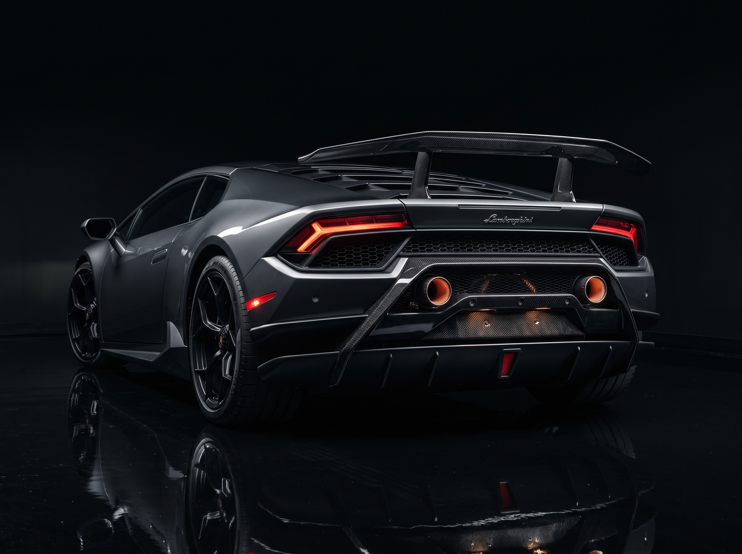 Carbon wing and twin exhausts